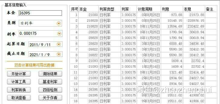 利息本金计算器 本金利息计算在线