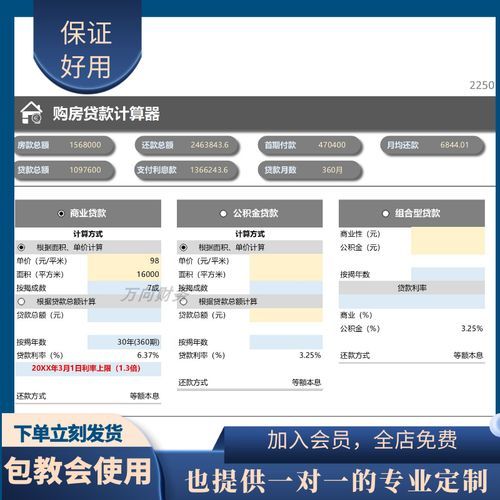 房贷利息计算表 房贷利息公式计算器