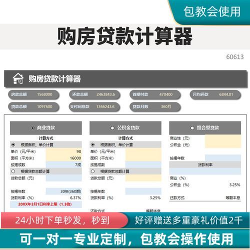 房屋贷款按揭计算器 房贷按揭计算器2020