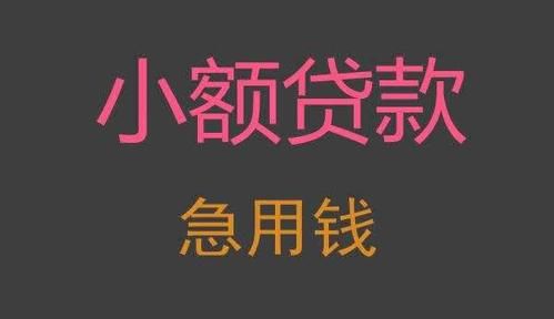 急需用钱小额贷款 急需用钱小额贷款是真的吗