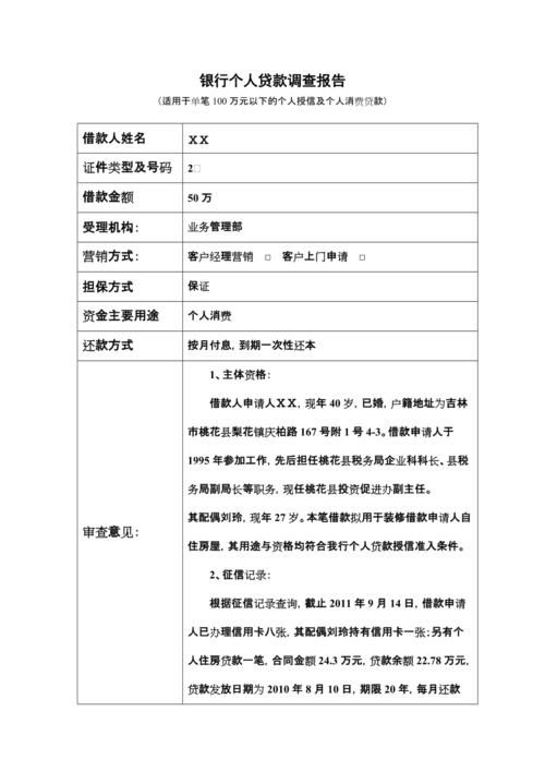 企业贷款调查报告 企业贷款调查报告PpT模板